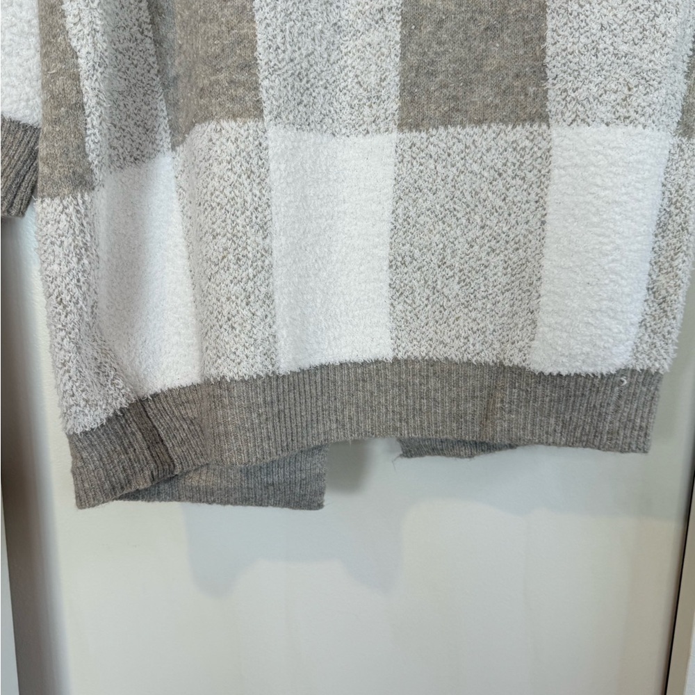 SO ME Beige and White Checkered Cardigan New - Picture 8 of 10